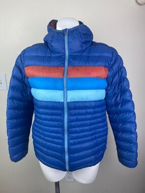 Cotopaxi Hooded Puffer Down Filled Retro Stripe